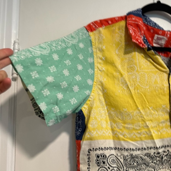 Levi’s Medium Mens Cuban Relaxed Fit Bandana Patchwork Casual Button Down. - Picture 9 of 10